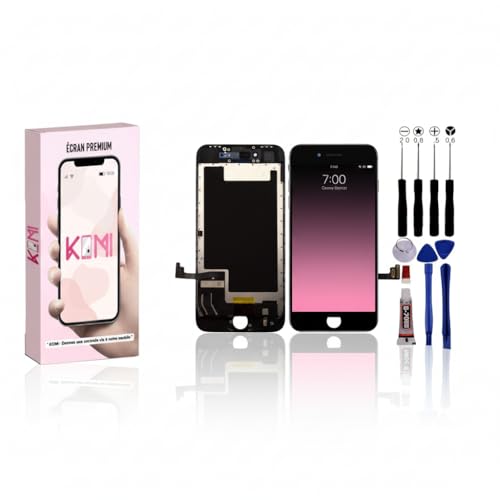 KOMI Écran LCD Complet de Remplacement pour iPhone SE 2022 – Vitre Tactile LCD – Noir – Kit d’Outils Inclus – A2783 A2595 A2785 A2782