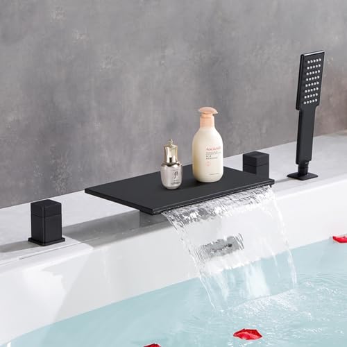 Robinet cascade noir et mitigeur de bain-douche à levier unique précis