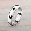 Meixao Unisex Solid 925 Sterling Silver Highly Polished Wedding Ring 5mm Band in Sizes J-Z (K) #1