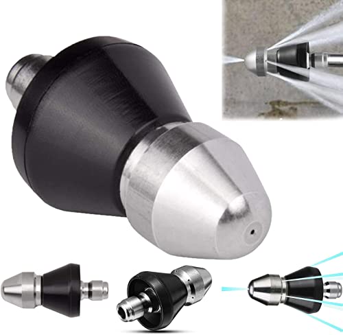 Herramienta de Limpieza de Alcantarillado, Boquilla de Alta Presión 5000 PSI, Limpiador de Tuberías, Dragado de Alcantarillado (1pc)