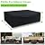 HIGHTQURO Patio Furniture Covers Waterproof, Heavy Duty 600D Outdoor Furniture Covers for Outside Sectional Sofa Set,Tear Resistance and Anti-UV, Black,126"L x 64"W x 28"H