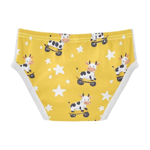 Wusikd Cow Riding Skateboards Boys' Underwear Cotton Cute Boys Briefs Soft Toddler Underwear 2T2