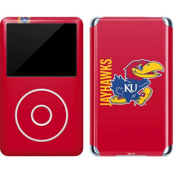Skinit Decal MP3 Player Skin Compatible with iPod Classic (6th Gen) 80GB - Officially Licensed College Jayhawks KU Design