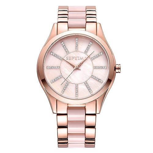 Montres à breloques pour femmes SEPTIMA, le cadeau idéal en acier rose gold 39,6 mm