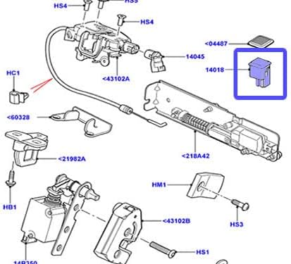 Genuine Rear Lower Tailgate Release Switch Compatible with Land Rover LR3 LR4 FQY500011