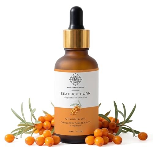 Image of Sea Buckthorn Oil 30ml For Skin & Hair Care | Omega 3,6,7 & 9 | 100% Pure & Organic | Boost Collegen & Natural Glow