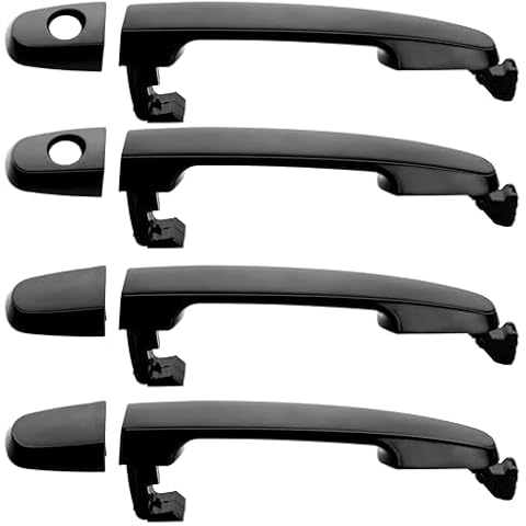 NFSpeeding Door Handle Set of 4Pcs Exterior Front Rear Left Right Fits 2003-2008 Corolla 2003-2010 Matrix 2002-2006 Camry 2001-2012 RAV4 2003-2013 Vibe 69211-AA010 Cover