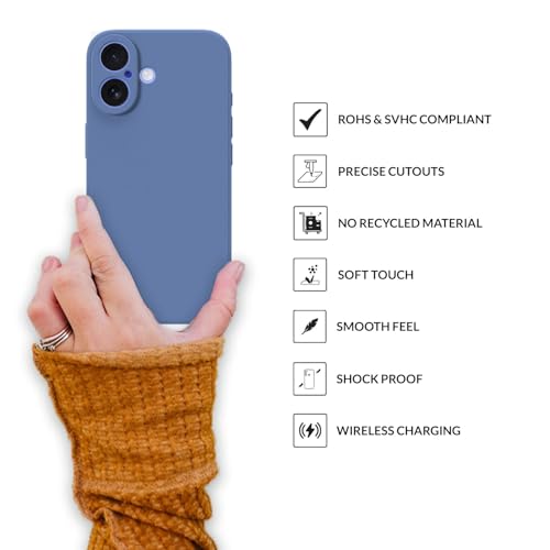 Image of SPRIG Compatible with iPhone 16 Premium FlexTone (TPU) Back Cover Drop Tested Shock Proof Mobile Case for Men, Women, Boys and Girls with Camera Protection (Lavender Grey)