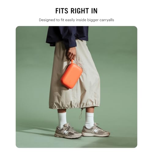 Image of DailyObjects Tangerine Park Tech Organiser | Travel Digital Accessories Storage Bag | Compact Travel Case for Camera Cables, Chargers, Memory Cards & Accessories | Durable & Stylish Storage Pouch