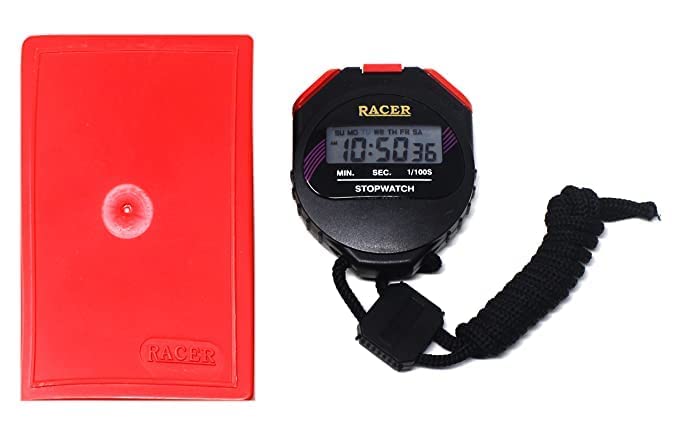 Image of Stopwatch with Alarm Handheld LCD Digital Professional Sports Stop Watch | Professional Sports Stop Watch with Plastic Box | Timer /Stopwatch Timer /Clock with Alarm