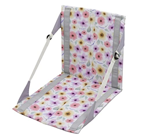 Captain Stag UT-1021 Zabton Folding Chair, Mat, Compact, FD Chair Mat, Storage Bag Included, Bloom/Purple Gray, When Using Chair, Width 16.1 x Depth 17.3 x Height 17.3 inches (41 x 44 x 44 cm)