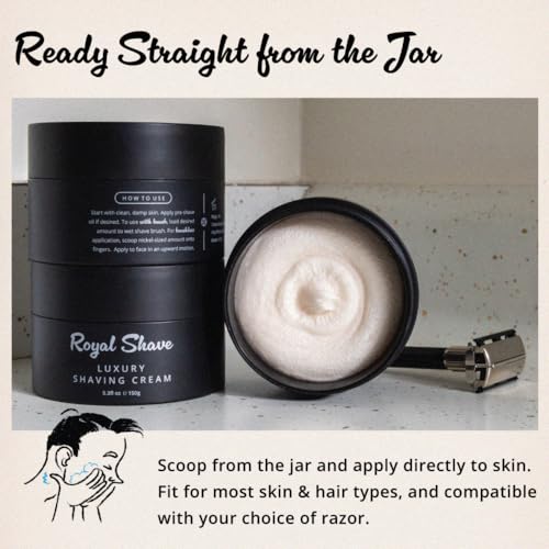 Image of Royal Shave Bergamot Shaving Cream for Men, Luxury Ultra Rich Lather