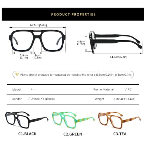 Lunettes à double cadre avec monture complète aux finitions géométriques précises - 7