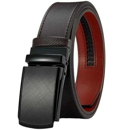 Mens Black Belt Metal Automatic Buckle Waist Work Belt Reversible Belt 219Wdyszflzd-Cr 115CM