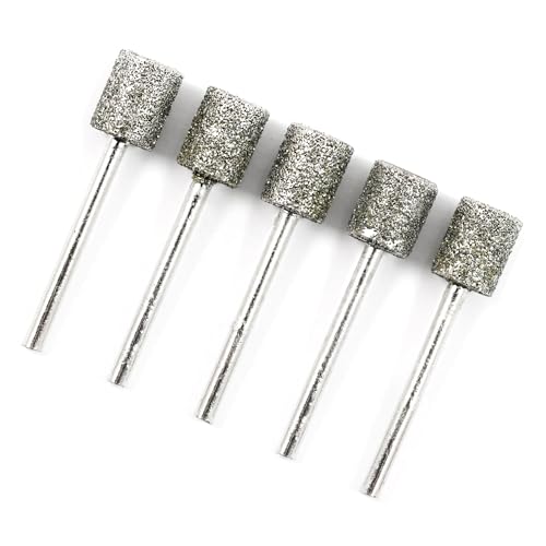5 piezas de fresas de diamante cabeza cilíndrica 10mm miniatura 1