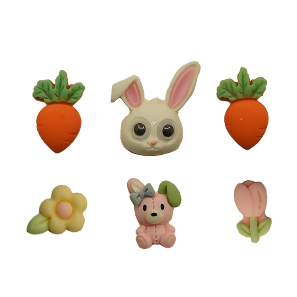 Buttons Galore Flatbackz Embellishments-Cottontail