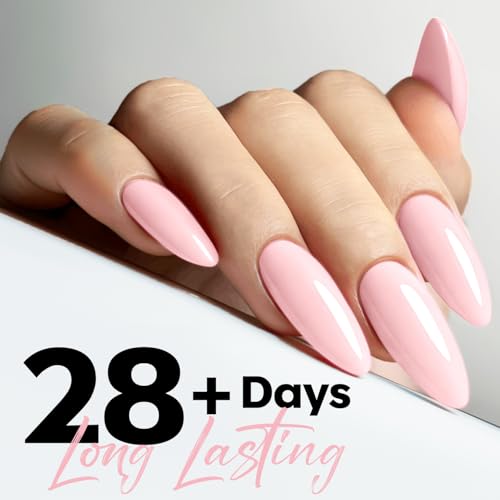 Image of modelones Baby Pink Gel Nail Polish 15ML, Hema Free Summer Pastel Soak-Off UV Gel Polish - 28+Days Long-Lasting Nail Art DIY Manicure Kit Home Salon Women Gifts