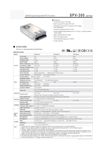 Alimentation à découpage SPV-300 24V transformateur réglable 300W - 4