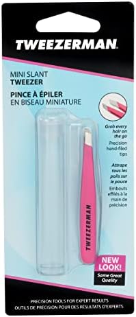 Tweezerman Neon Pink Stainless Steel Mini Slant Tweezer