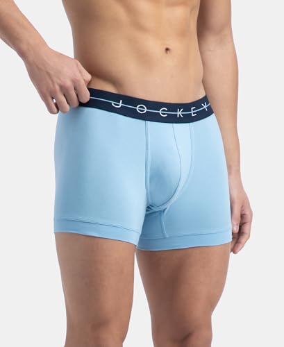 Image of Jockey NY16 Men's Super Combed Cotton Elastane Stretch Solid Trunk with Ultrasoft Waistband (Colors & Prints May Vary)