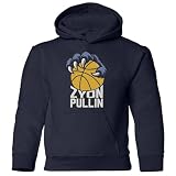 Omufisa Pullin Inspired Bball Graphic - Iowa Zyon Tribute Youth Hooded Sweatshirt (Navy, Youth Medium)