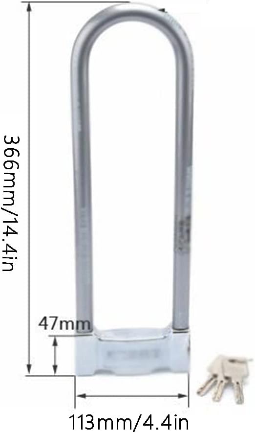 Heavy Locks Glass Door Locks Double Door Locks Motorcycle Large Locks Thickened Long Lock Beams and Hard U-Shaped Locks Safety Locks U-Locks for Bicycles