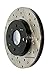 StopTech 127.47037R Sport Drilled/Slotted Brake Rotor (Rear Right), 1 Pack