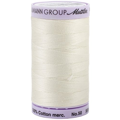 Hilo Mettler Silk Finish Algodón 547 Yardas Blanco Antiguo miniatura 1