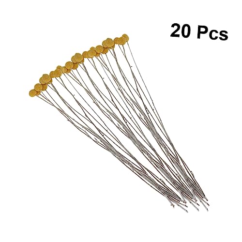 20 piezas flores secas decorativas Craspedia miniatura 6