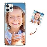 Oihxse Personalisierte Handyhülle Kompatibel mit Samsung Galaxy Xcover 5 EE, Hülle aus TPU Silikon in Transparent Personalisierte Foto oder Bild Name Eigenem DIY Schutzhülle