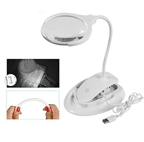 Loupe de bureau avec lampe rechargeable YCQYM pour lire sans fatigue oculaire