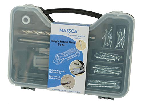 image for Massca One Hole Pocket Jig Set Box– Adjustable & Easy to Use Joinery