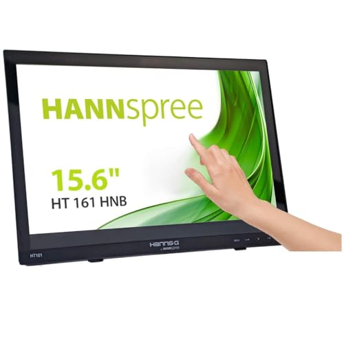 Hannspree HT HT161HNB 15.6' 1366 x 768Pixeles Multi-touch Mesa Negro - Monitor (39,6 cm (15.6'), 12 ms, 220 cd / m², 500:1, Capacitiva, 1366 x 768 Pixeles)