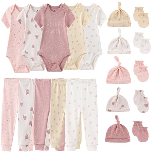 Image of Kiddiezoom Unisex Baby Layette Essentials Giftset Clothing Set 19-Piece For Newborn Baby