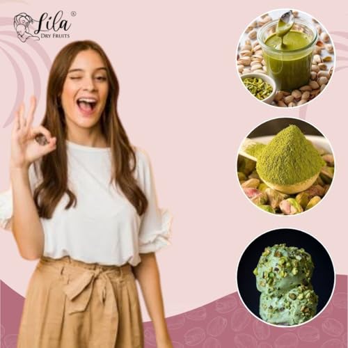 Image of LILA DRY FRUITS Salted Pistachios 250 g Premium Roasted Namkeen Pista | Crunchy Pista Nuts Ready to Eat Healthy Snack for Daily Munching Perfect for Gifting