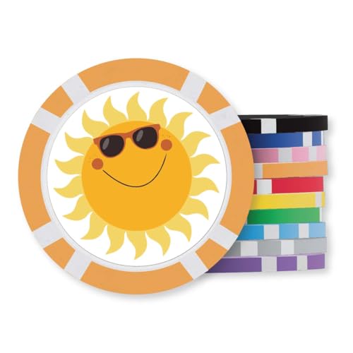 Custom Poker Chip Golf Ball Markers with Your Photo, Logo, or Imprint on Both Sides in Full Color - 300 Qty.