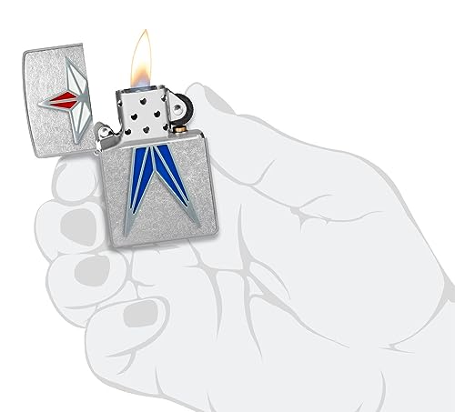 Encendedor Zippo American Flag Chrome miniatura 4