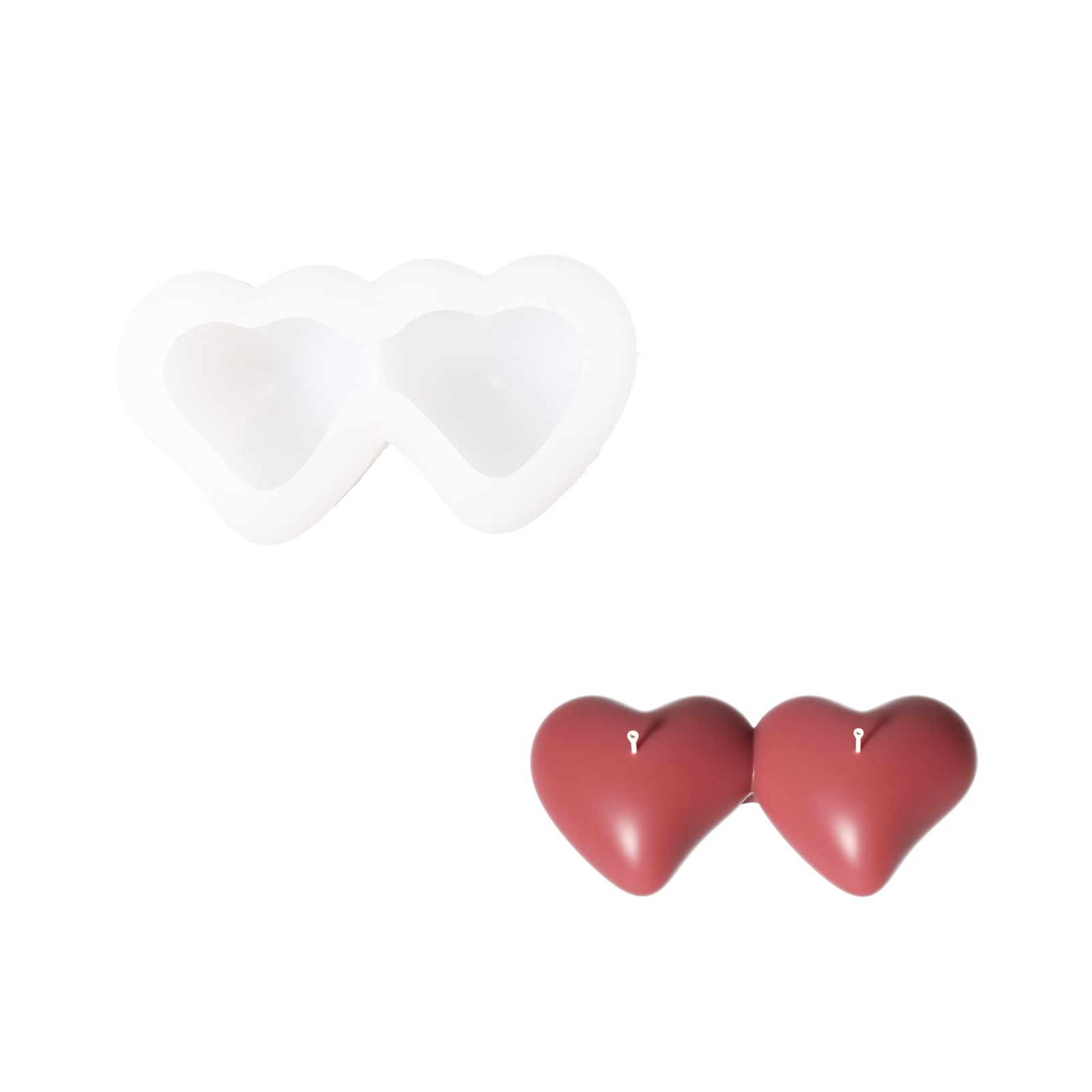 Moule bougie cœur silicone BOOWAN NICOLE pour fabriquer des cadeaux de mariage uniques