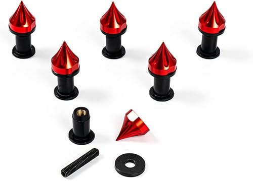 Miniatura 6 de WYNMOTO Pernos universales de aluminio para parabrisas de motocicleta, 6 piezas, tornillos para parabrisas, kit de montaje de sujetadores (naranja)