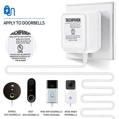 24 Volt Transformer, C Wire Adapter For Nest Honeywell Ecobee And Sensi Thermostadoorbell Transformer For Nest Hello Doorbell And Any Doorbells Require 24V Power Supply #TOP2