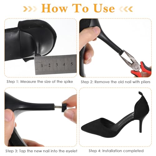 Image of 24 Pairs Heel Caps for High Heels High Heel Tips Replacement High Heel Caps Protectors Heels Tips 7 /8 /9 /10 /11 /12mm Heel Cap Cover Shoe Replacement Dowels Shoe Heel Repair(Black Apricot)