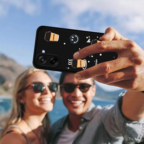 Image of Amazon Brand-Solimo Coffee Theme Back Cover for OnePlus Nord CE5 5G | Cute 3D Coffee Mug & Smile Design | Anti-Slip Matte Finish | Shockproof & Lightweight Case - Black