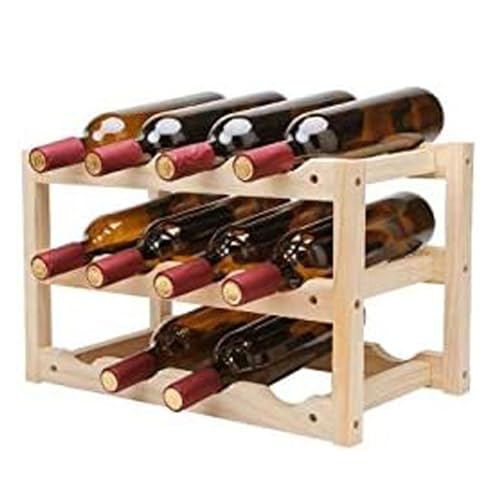Soporte para botellas de vino en madera sólida miniatura 4