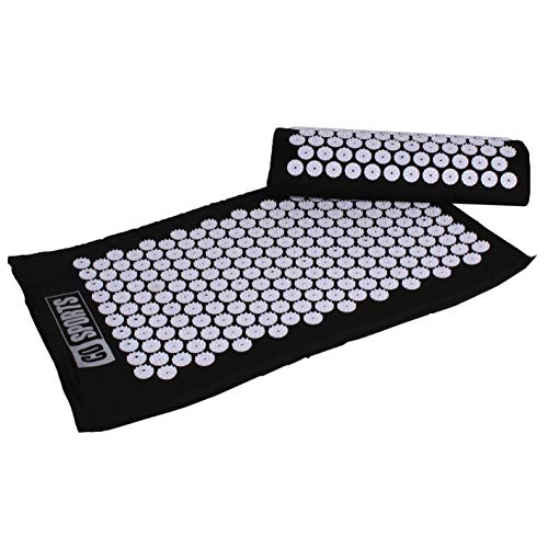 Calma Dragon Estera de Acupresión y Almohada 85631, Colchoneta de Fibra Natural con Imanes, Esterilla de Masajes para Aliviar el Dolor, con Puntos de Acupresión para Estimular y Mejorar la Circulación