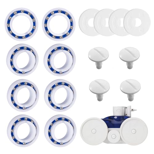 SIGANDG Accesorios de Limpieza de Piscinas,Kit de reconstrucción de limpiafondos,Rodamientos de Rueda C60,Pernos de Rueda C55,Arandelas C64,Compatible con Polaris 180 280