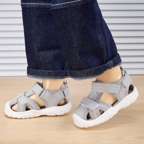 Image of BMCiTYBM Baby Boy Girl Closed Toe Summer Toddler Sandals Lightweight Shoes Infant Non-Slip First Walking Sneakers 6 9 12 18 24 Months 2-3 Years