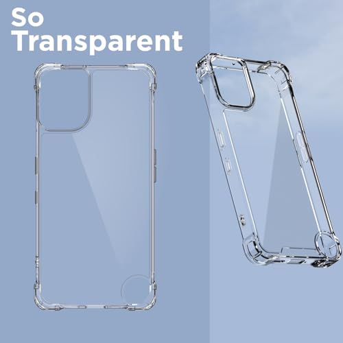 Image of Outlouders Back Cover for CMF by Nothing Phone 2 Pro 5G Clear Transparent PC + TPU Bumper Case with Raised Edges for Shockproof Protection(Transparent)