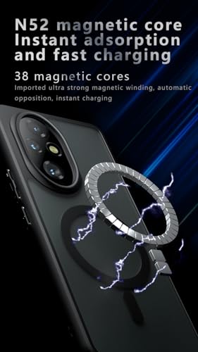 Coque Honor 200 Pro anti-chocs avec aimant intégré compatible MagSafe