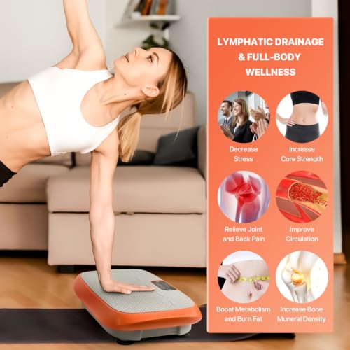 Vibration Plate Exercise Machine for Weight Loss Fitness Equipment, Vibration Plate Platform for Home Fitness,Lymphatic Drainage Shaking Full Body Shaker 99 Adjustable Speeds - image 2