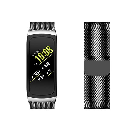 LXURY Pulseras de metal y acero inoxidable compatibles con Samsung Gear Fit 2 Pro SM-R365, pulsera de malla de repuesto magnética ajustable para Samsung Gear Fit 2 Pro SM-R365 (11)